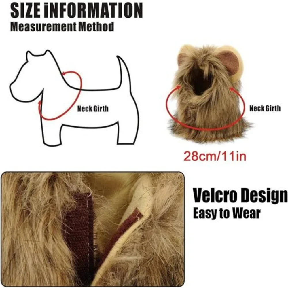 Pet Halloween Costume,Lion Hat for Kittens Puppy Dog Christmas Party Accessories